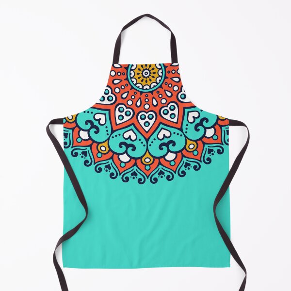 Item preview, Turquoise Orange Mandala Boho Design designed and sold by Divine Ease.