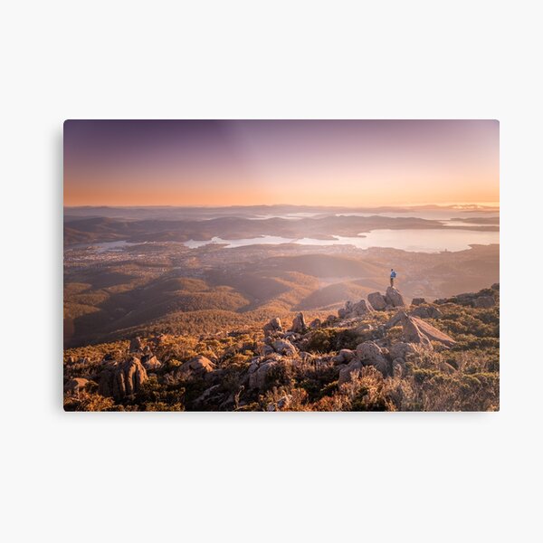 Hobart from Mt Wellington Metal Print