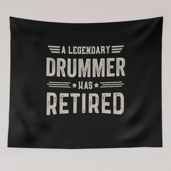Item preview, The Legendary drummer Has Retired T Shirt, drummer Retirement Party Gift, Legend, Retiring Birthday Christmas Gift designed and sold by xlnv.