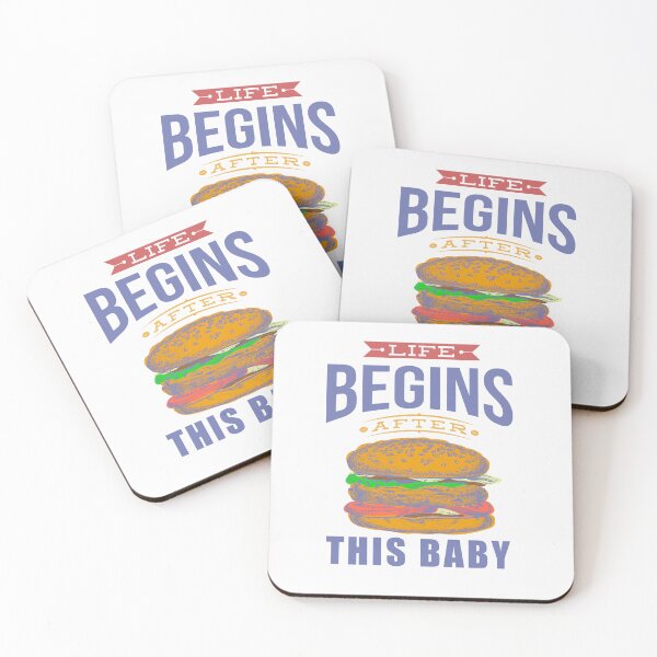 Item preview, Life begins funny burger lovers 2 designed and sold by vibeno1.