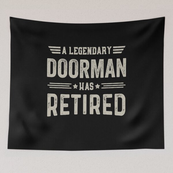 Item preview, The Legendary doorman Has Retired T Shirt, doorman Retirement Party Gift, Legend, Retiring Birthday Christmas Gift designed and sold by xlnv.