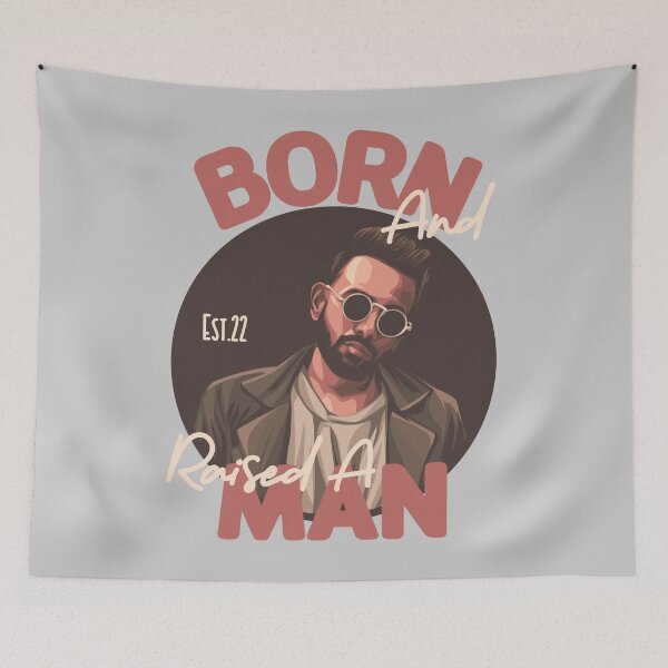 Item preview, BORN AND RAISED A MAN designed and sold by GAADesignz.