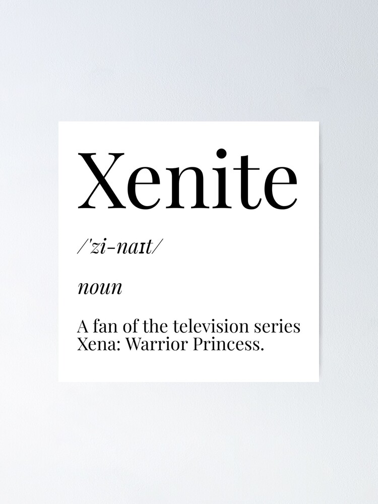 Xenite Definition Black | Poster
