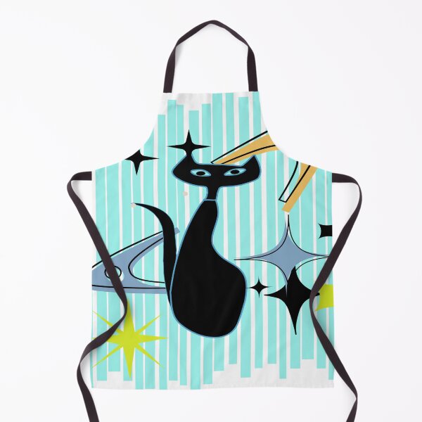 Item preview, Retro Black Cat Adorned with Starbursts and Boomerangs designed and sold by LisWilliams.
