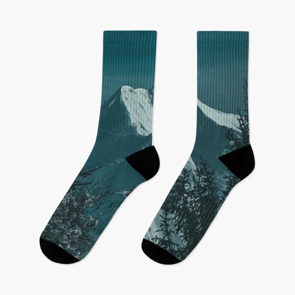 Item preview, Snowy Mountain View At Night designed and sold by PotluckPrints.