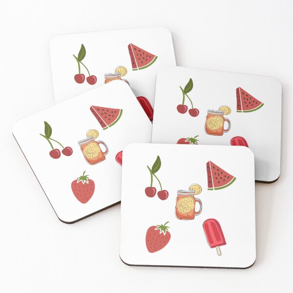 Item preview, Summer Fruits Set, Fruitface, Cute And Beautiful Raspberry Fruit  designed and sold by ImaginedCo.