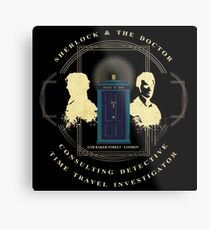 CONSULTING DETECTIVE & TIME TRAVEL INVESTIGATOR Metal Print