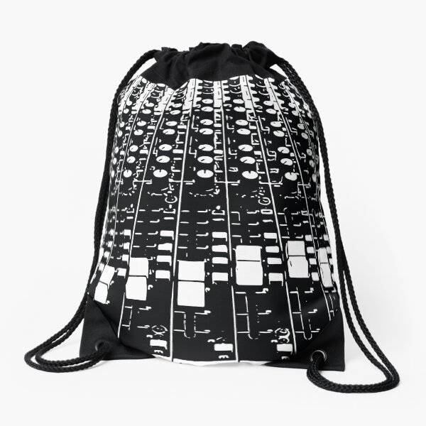 EDM Sound Mix Board Rave Techno Music Drawstring Bag