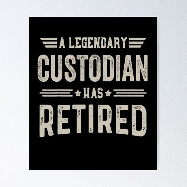 Item preview, The Legendary custodian Has Retired T Shirt, custodian Retirement Party Gift, Legend, Retiring Birthday Christmas Gift designed and sold by xlnv.