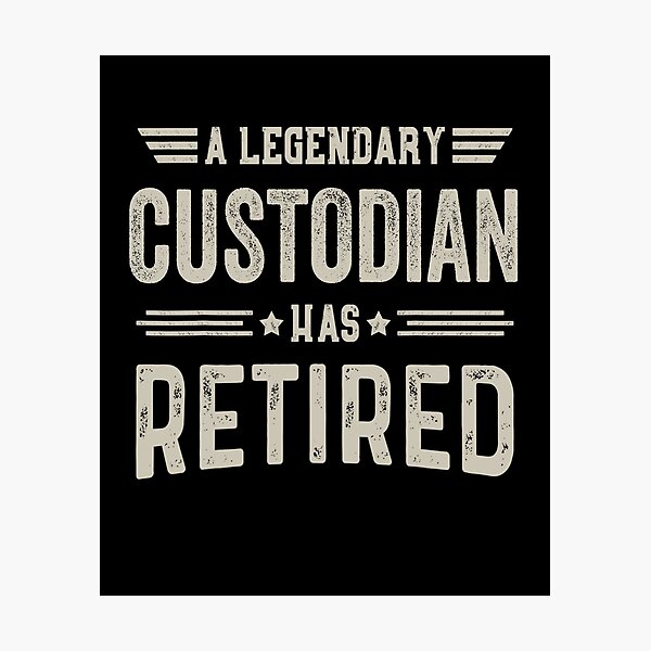 Item preview, The Legendary custodian Has Retired T Shirt, custodian Retirement Party Gift, Legend, Retiring Birthday Christmas Gift designed and sold by xlnv.