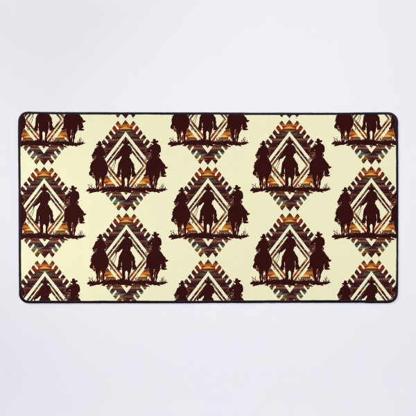 Item preview, Cowboys Horse Back With Tribal Pattern designed and sold by handsoftime2020.