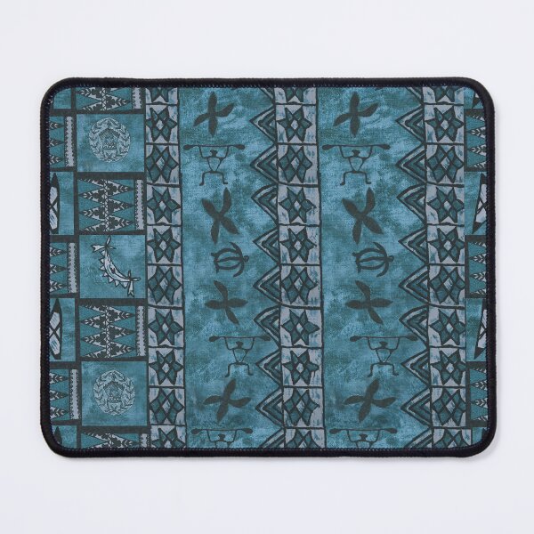 Item preview, Vintage Hawaiian Tapa Ocean Blue designed and sold by J Marielle Designs.
