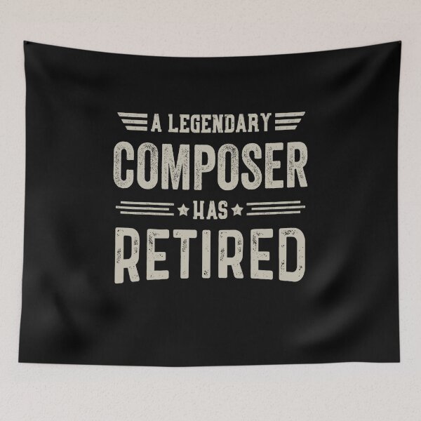 Item preview, The Legendary composer Has Retired T Shirt, composer Retirement Party Gift, Legend, Retiring Birthday Christmas Gift designed and sold by xlnv.