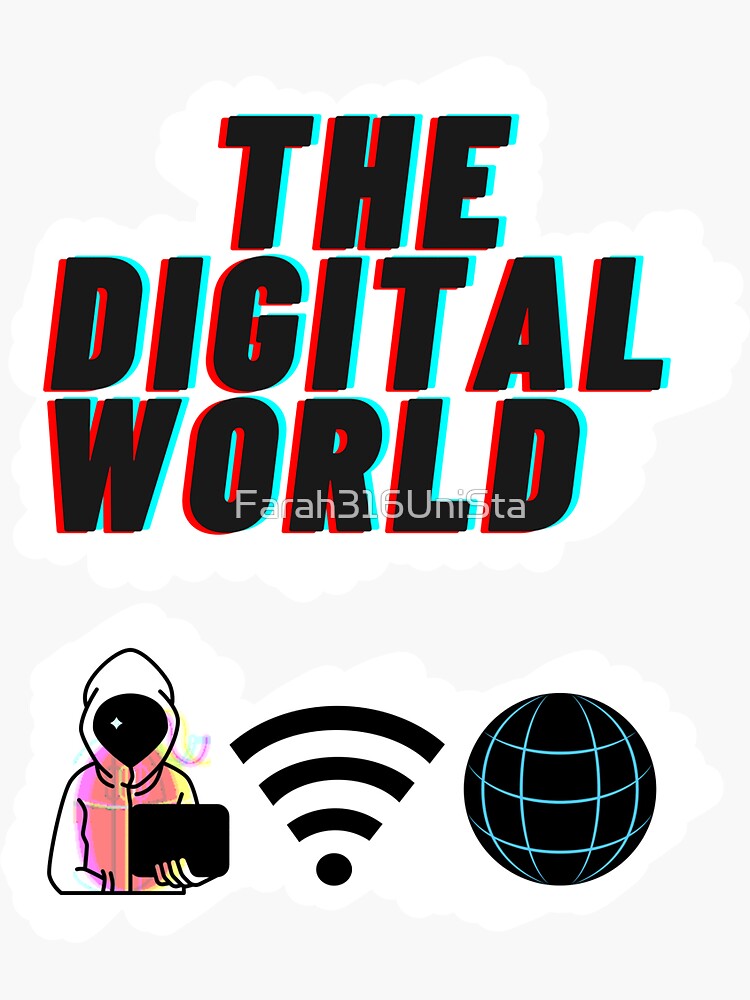 "Digital globe dig shirt and sticker " Sticker for Sale by