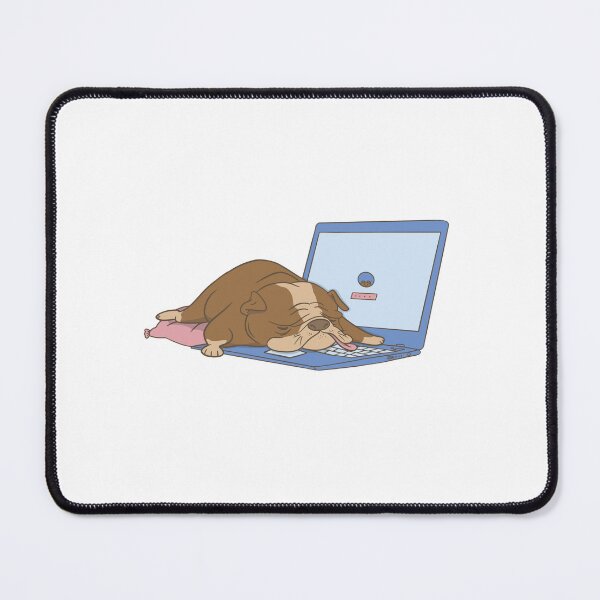Item preview, Sleeping bulldog at the laptop designed and sold by JanooFactory.
