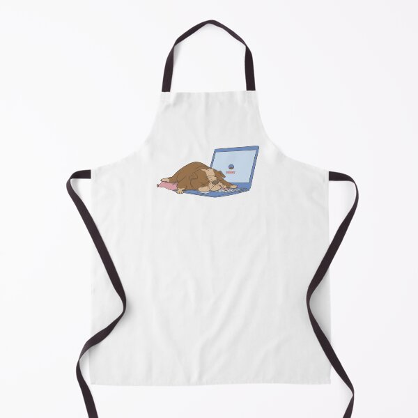 Item preview, Sleeping bulldog at the laptop designed and sold by JanooFactory.