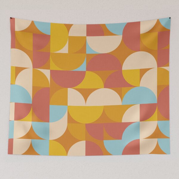 Artikelvorschau, Sonnige Bauhausstimmung // Geometrischer Vibe // 70er Jahre Stil entworfen und verkauft von DropRomance.
