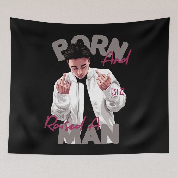 Item preview, BORN AND RAISED A MAN designed and sold by GAADesignz.