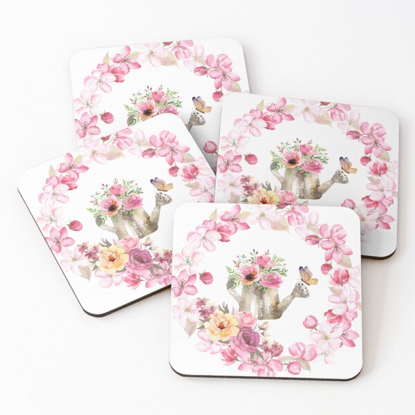 Item preview, Apple Blossoms and Flowers With Old Watering Can designed and sold by tomorrowsart.