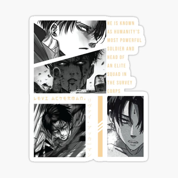 "levi ackerman" Sticker for Sale by FawaSticker | Redbubble