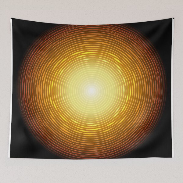 Item preview, Abstract golden circle with glow light effect designed and sold by designer437.