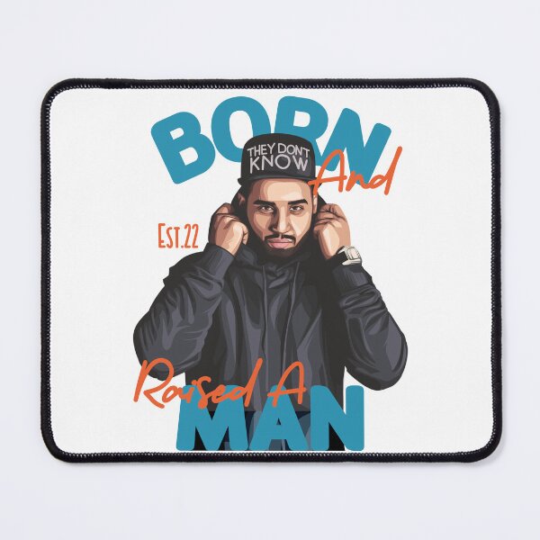 Item preview, BORN AND RAISED A MAN designed and sold by GAADesignz.
