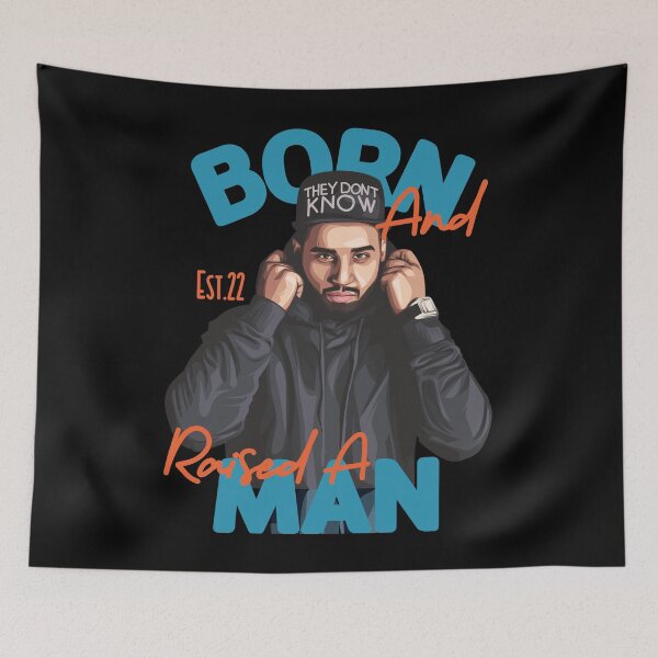 Item preview, BORN AND RAISED A MAN designed and sold by GAADesignz.