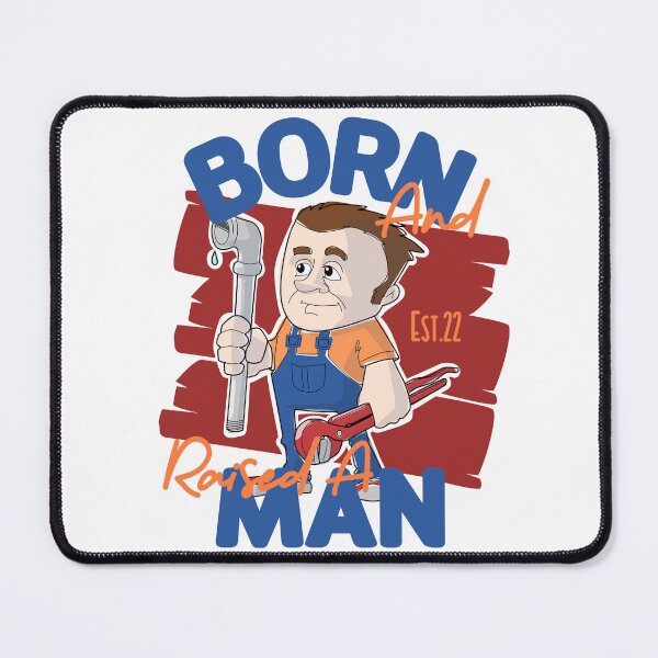 Item preview, BORN AND RAISED A MAN designed and sold by GAADesignz.