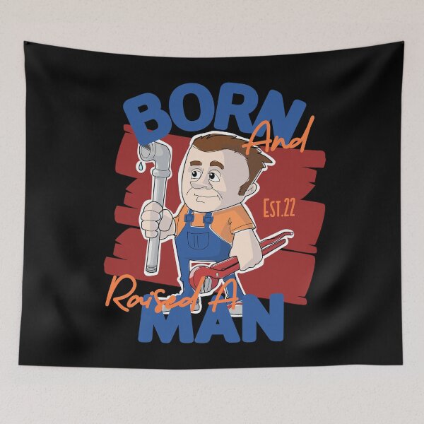 Item preview, BORN AND RAISED A MAN designed and sold by GAADesignz.