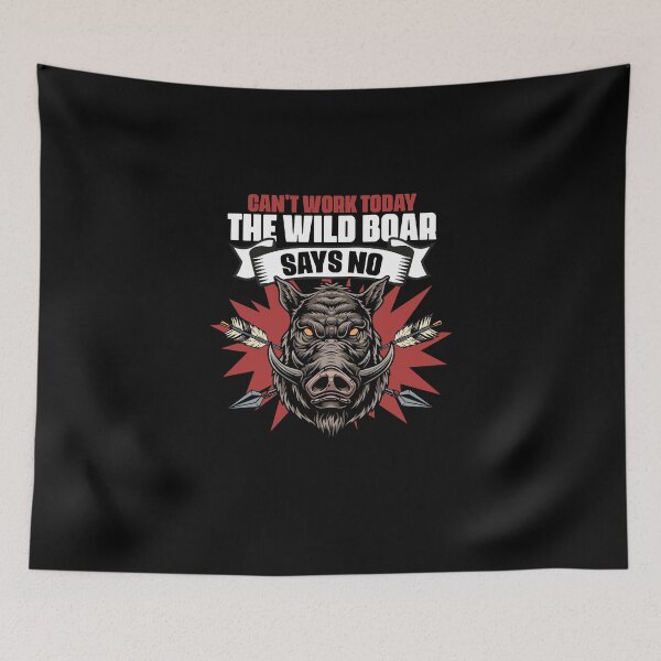 Item preview, Can't Work Today Funny Wild Boar Hunting For A Grunt Hunter designed and sold by Nessshirts.