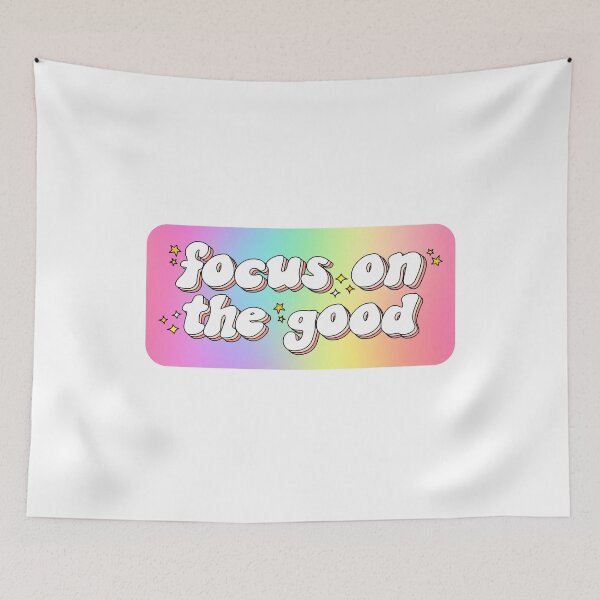 Item preview, Focus On The Good 11 Retro Rainbow Aesthetic designed and sold by Cawaiico.