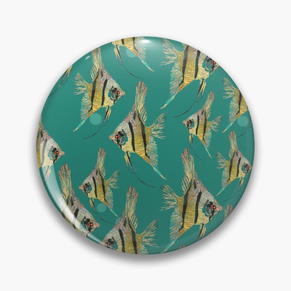 Artikelvorschau, Kaiserfische schwimmen in der Great Teal Blue Loveliness entworfen und verkauft von ginaisarty.