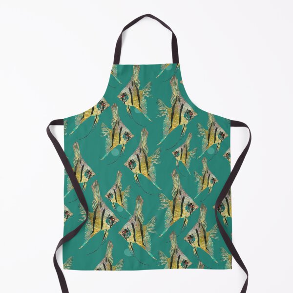 Item preview, Angelfish swimming in the Great Teal Blue Loveliness designed and sold by ginaisarty.