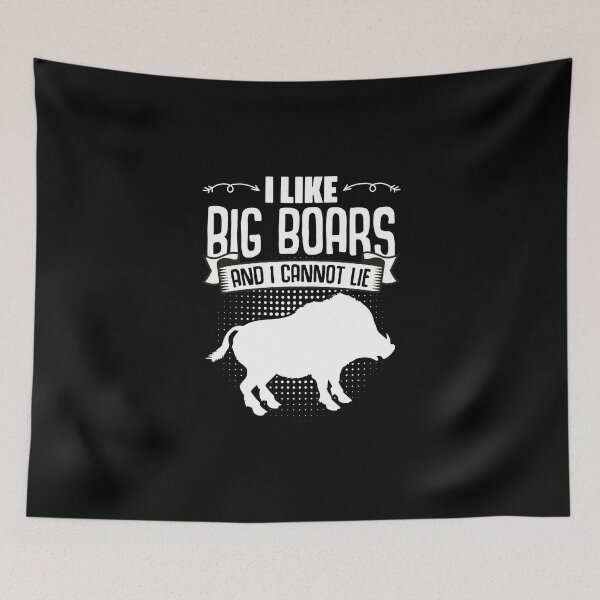 Item preview, I Like Big Funny Wild Boar Hunting Humor For A Grunt Hunter designed and sold by Nessshirts.