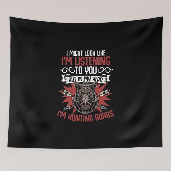 Item preview, I Might Look Like I'm Listening To You Funny Wild Hog Hunter designed and sold by Nessshirts.