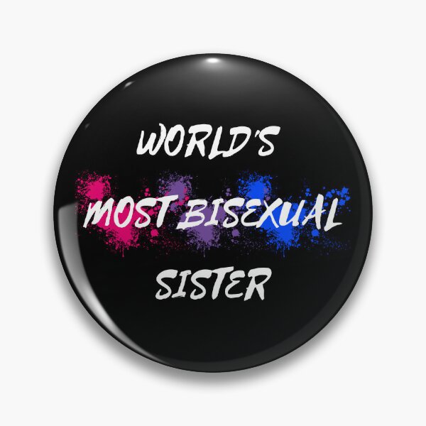 Item preview, World's Most Bisexual Sister Bi Flag Color Splash For Siblings In Black designed and sold by LuckyKermit.