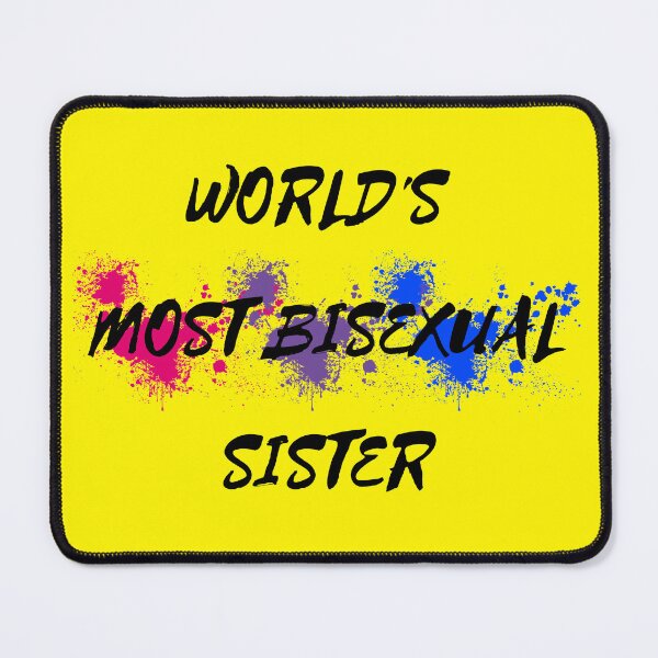 Item preview, World's Most Bisexual Sister Bi Flag Color Splash For Siblings In Yellow designed and sold by LuckyKermit.