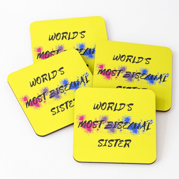Item preview, World's Most Bisexual Sister Bi Flag Color Splash For Siblings In Yellow designed and sold by LuckyKermit.