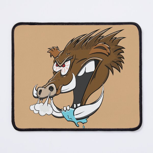 Item preview, Angry Wild Hog Cartoon Boar Funny Animal Pig Head designed and sold by ETVdesign.