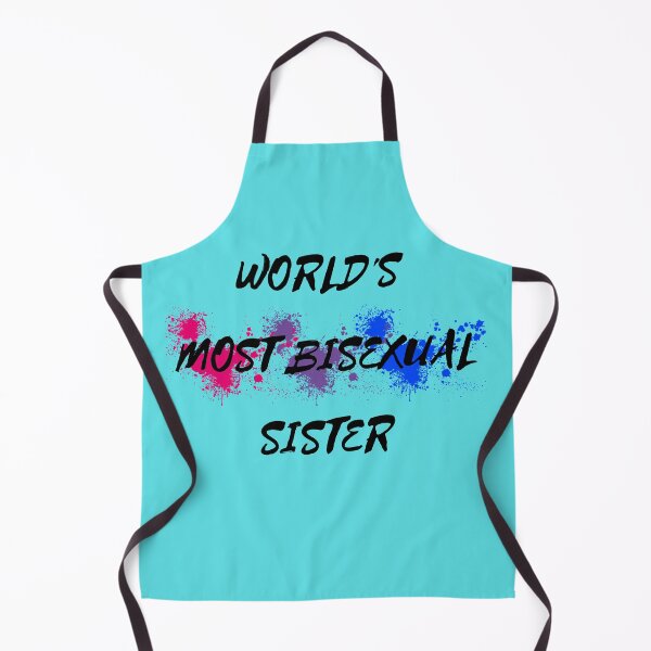 Item preview, World's Most Bisexual Sister Bi Flag Color Splash For Siblings In Cyan designed and sold by LuckyKermit.