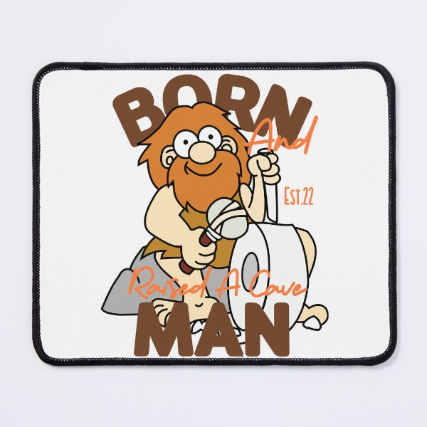 Item preview, BORN AND RAISED CAVE MAN designed and sold by GAADesignz.
