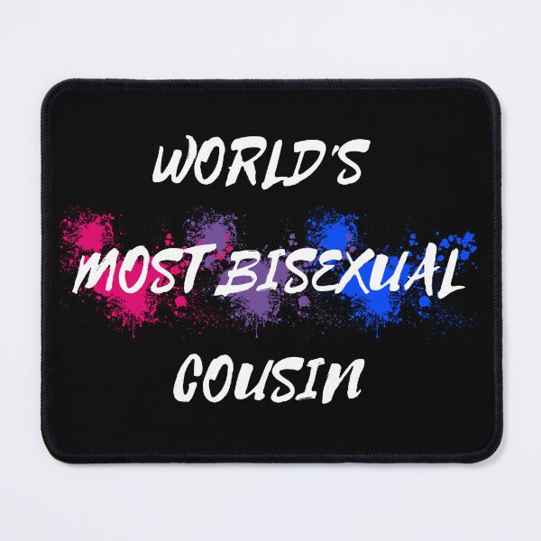 Item preview, World's Most Bisexual Cousin Bi Flag Color Splash In Black designed and sold by LuckyKermit.