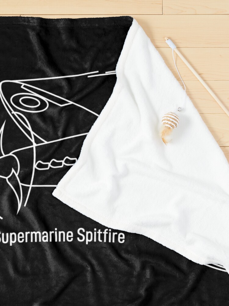 Alternate view of Supermarine Spitfire British WW2 Fighter Plane in Action Scene Gift Pet Blanket