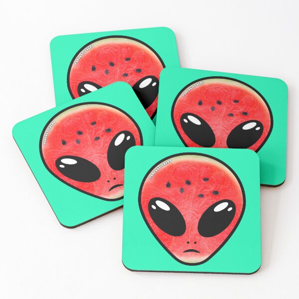 Item preview, Alien head - Watermelon skin designed and sold by AreaStickers.
