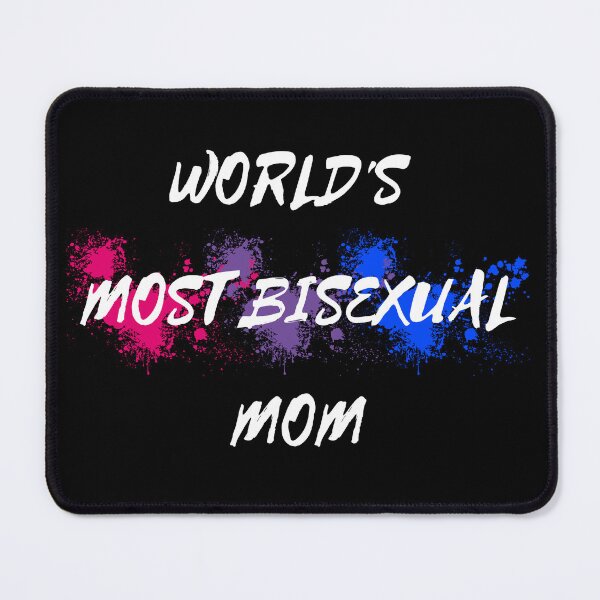 Item preview, World's Most Bisexual Mom Bi Flag Color Splash For Bi Parents In Black designed and sold by LuckyKermit.
