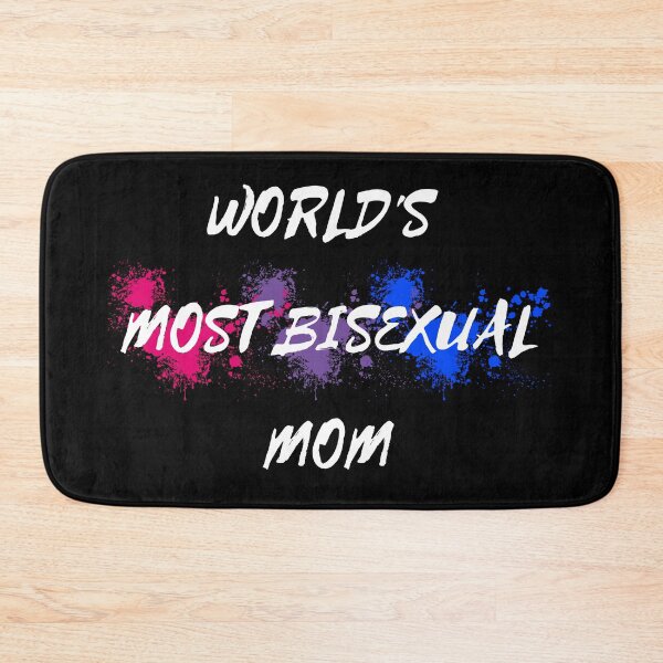 Item preview, World's Most Bisexual Mom Bi Flag Color Splash For Bi Parents In Black designed and sold by LuckyKermit.