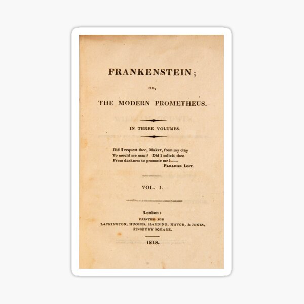 Frankenstein Titelseite Sticker