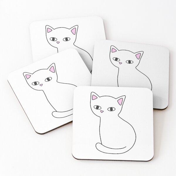 Item preview, White cat  designed and sold by MeowMusic.