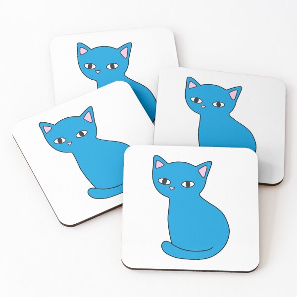 Item preview, Light blue cat  designed and sold by MeowMusic.