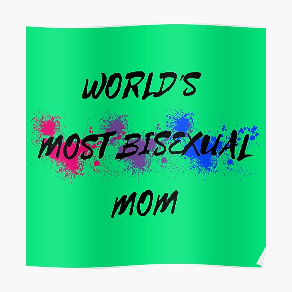 Póster Salpicadura De Color De La Bandera Bisexual De Mamá Más Bisexual Del Mundo Para Padres 9294